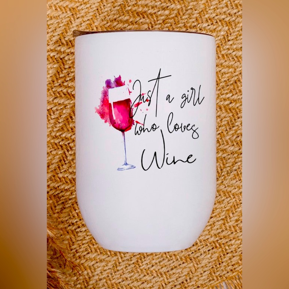 “Just a Girl Who Loves Wine” Tumbler